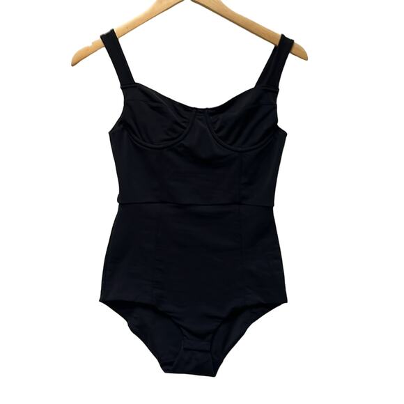 FOR LOVE & LEMONS Skivvies Corset Black Underwire Bodysuit size S - Picture 1 of 9